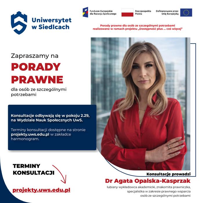 Plakat o poradach prawnych - tekst z plakatu w treści atrykułu.