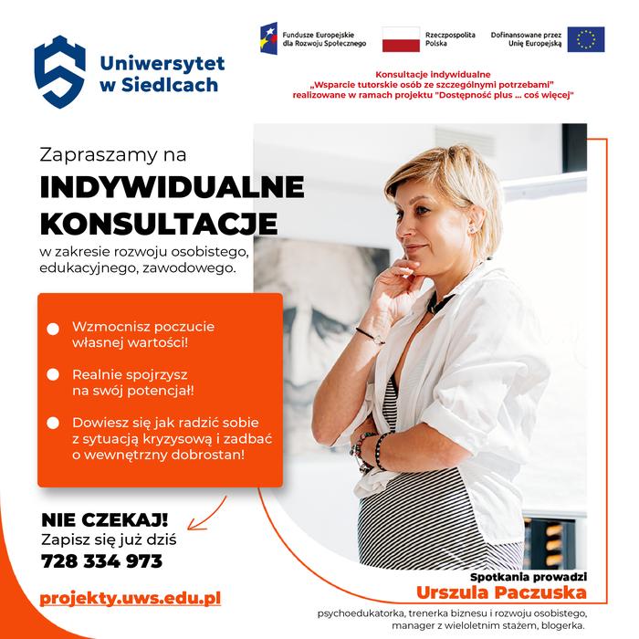 Plakat konsultacji indywidualnych - treść z plakatu w artykule.