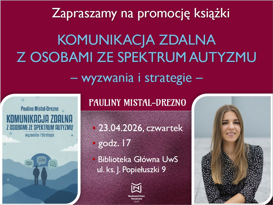 Zaproszenie - plakat promocji książki. Informacje z plakatu w treści poniżej.