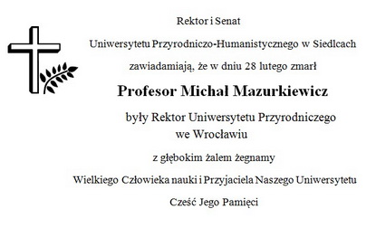 nekrolog mazurkiewicz