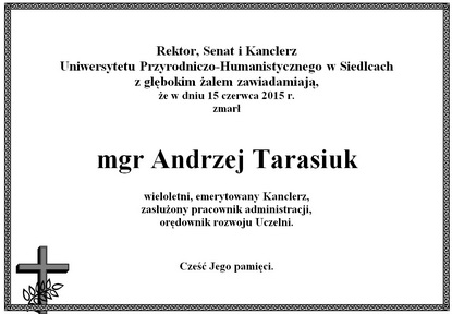 nekrolog tarasiuk
