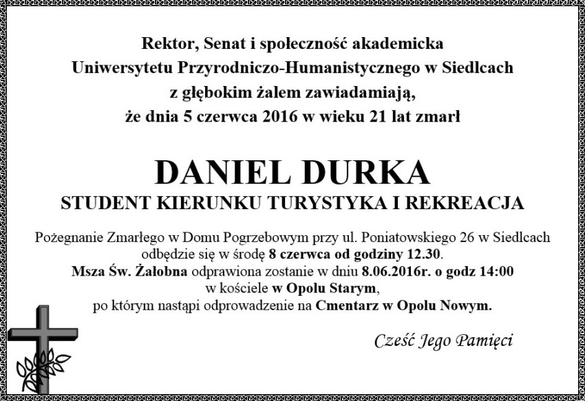student nekrolog