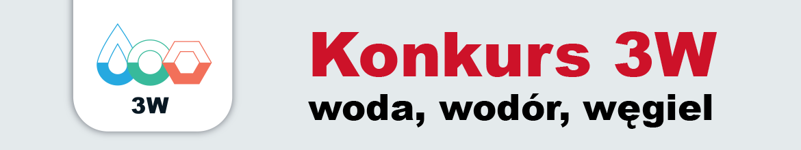 plakat konkursu 3W: woda, wodór, węgiel