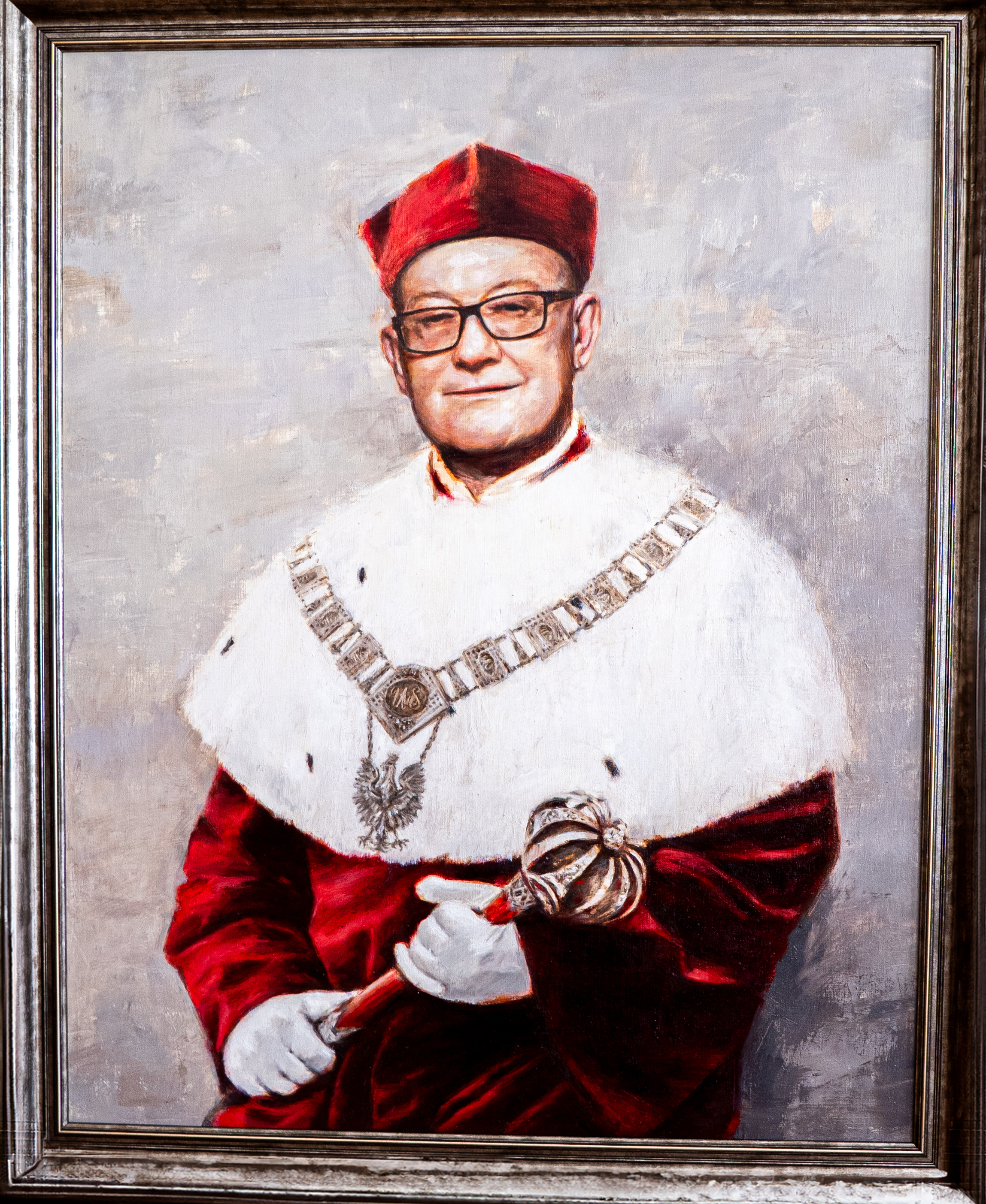 Portret prof. dr hab. Mirosława Minkiny, rektora w latach 2020-2024.