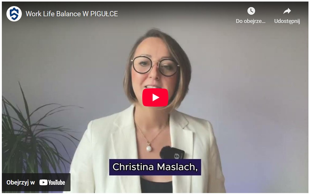 Work - life balance. Teoria i praktyka - obejrzyj wykład w serwisie youtube