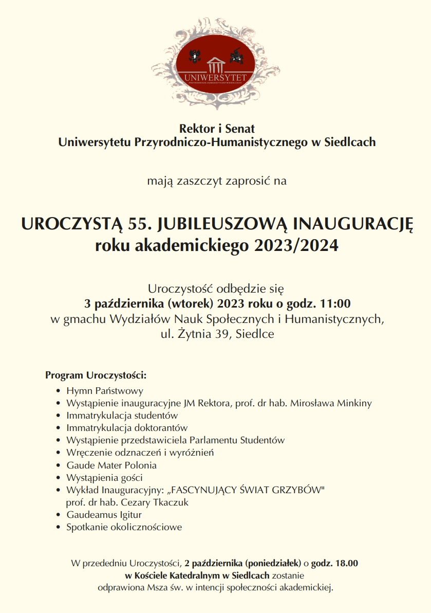 inauguracja 2023 plakat