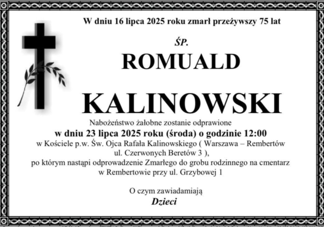 Nekrolog prof Kalinowski